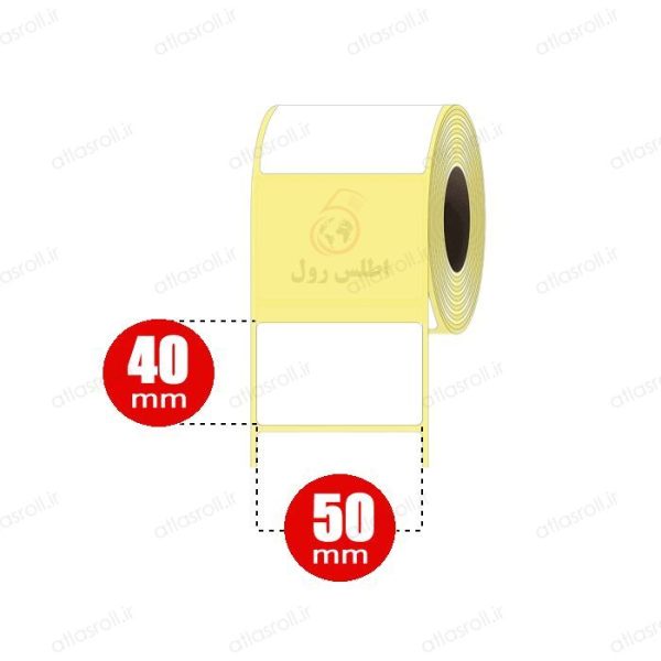 برچسب پرینتر لیبل زن حرارتی مدل 40×50