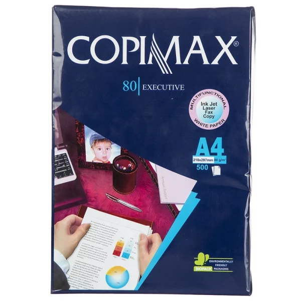 قیمت بسته 500 تایی کاغذ  a4 کپی مکس 80 گرمی