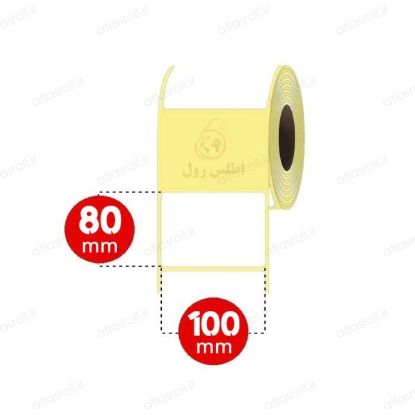 برچسب و لیبل 80×100 سفید رول 500 عددی